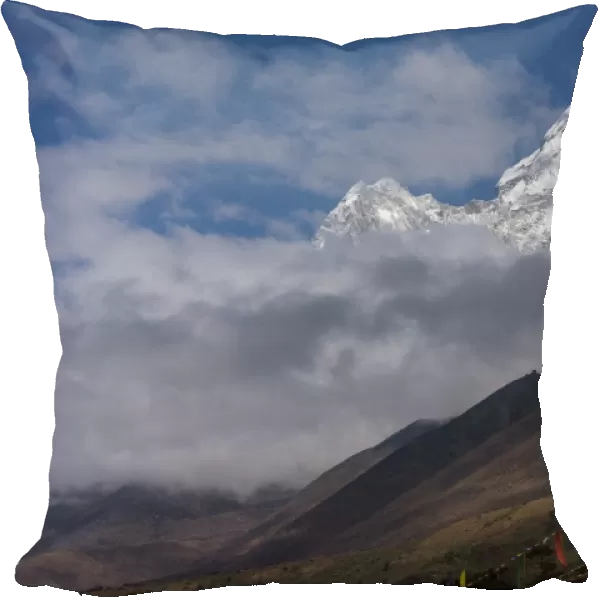 Ama Dablam mountain peak with cloud from Tengboche village