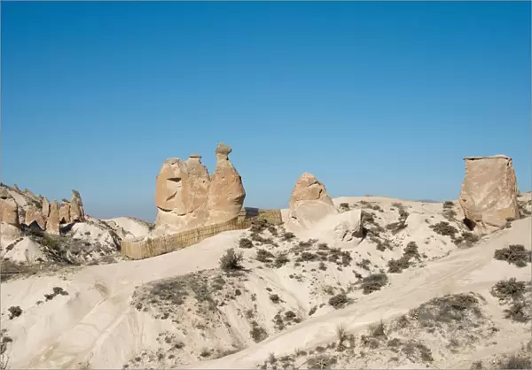 The camel, stone formation at Dervet Valley, Cappadocia, Turkey