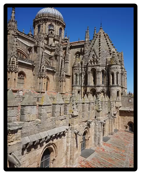 Rooftop of the new Cathedral of Salamanca, Spain