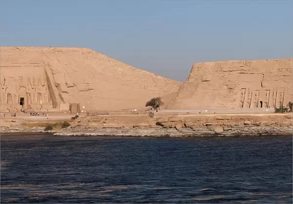Panoramic view of the Sun Temple and the Temple of Hathor at Abu Simbel