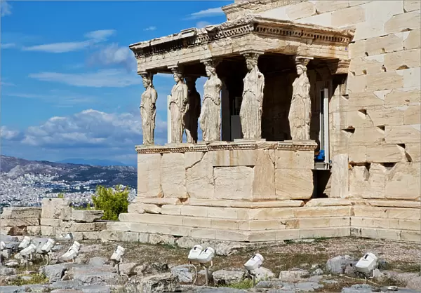 Erechtheion at the Acropolis in Athens, Greece