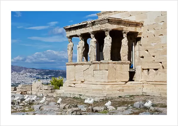 Erechtheion at the Acropolis in Athens, Greece