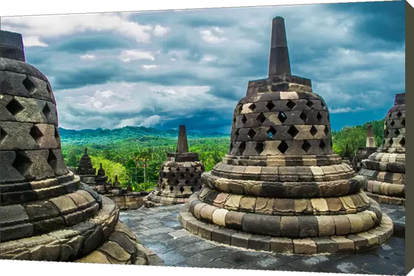 Bright Borobudur after rain