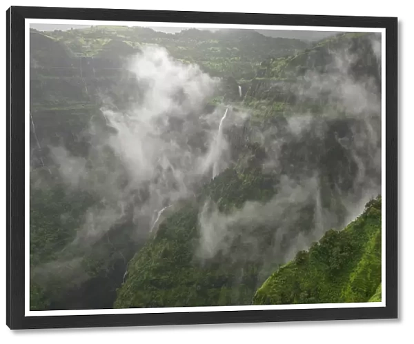 Raw. the raw nature of sahyadri mountain range during Monsoon season