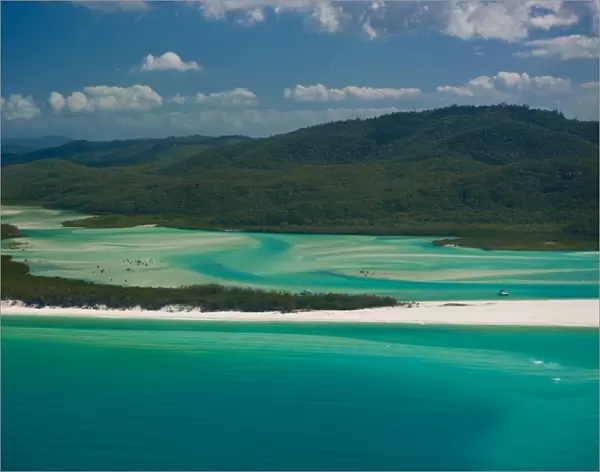 Aerial view of Whitehaven in the Whitsunday Islands, Queensland, Australia