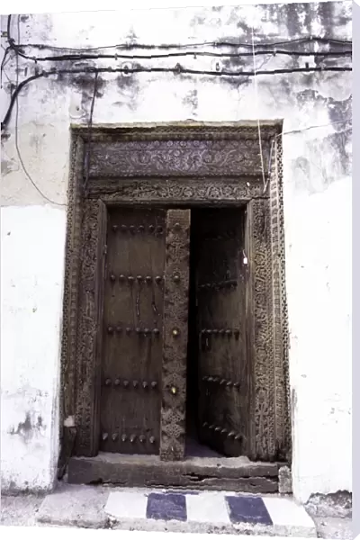 Carved wooden doors in Stone Town