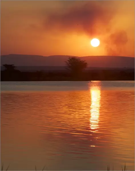 Sunset over water at Isimangaliso, Kwazulu-Natal, South Africa