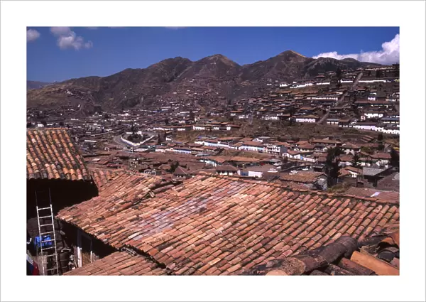 Elevated view of the city of Cusco