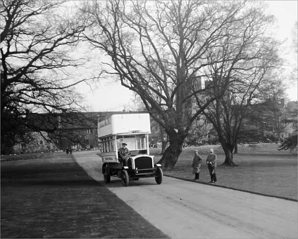 Motor Bus. April 1911: A motor-bus at Layermarney