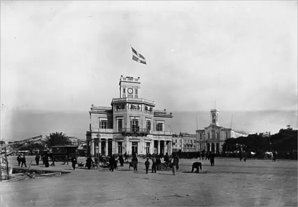 Piraeus. 1909: The Hag Trikdaf restaurant at Piraeus, Greece
