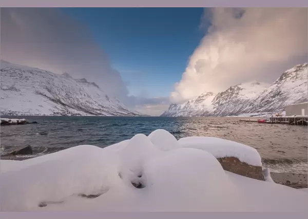 Winter Fjord landscape in Tromso