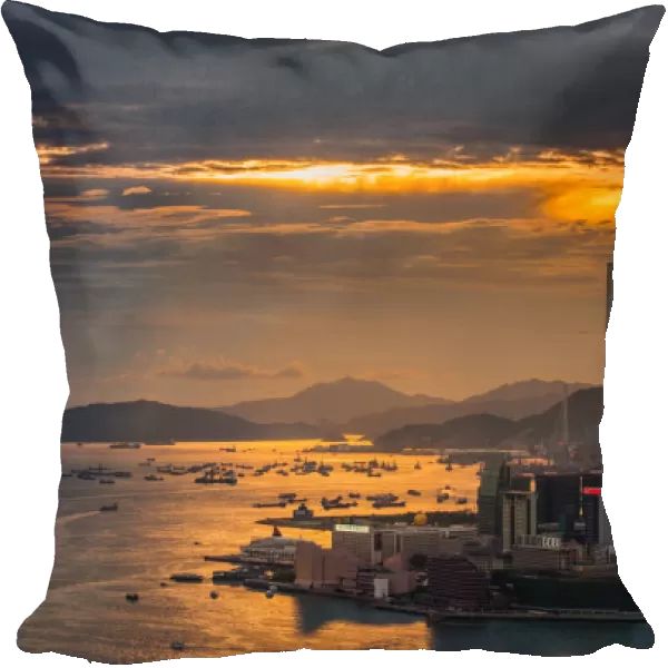 Sunset view of Tsim Sha Tsui district