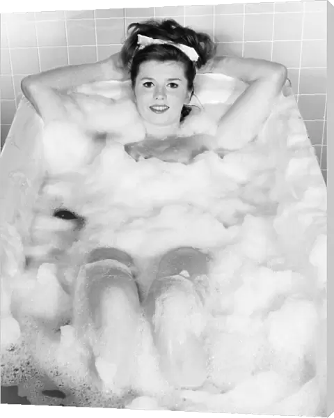 Woman having bath