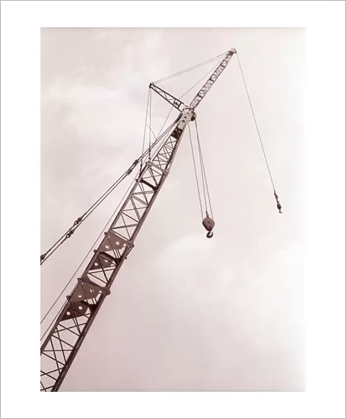Crane against sky, low angle view