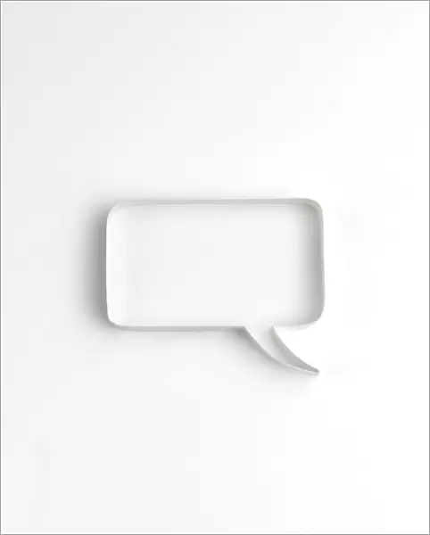 Origami. Speech bubble made origami style on a white backdrop