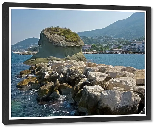 Rock Fungo, landmark, Lacco Ameno, Ischia, Gulf of Naples, Italy