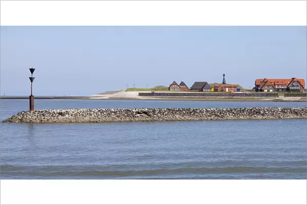 Island view from the sea side, Baltrum, East Frisian Islands, East Frisia, Lower Saxony, Germany