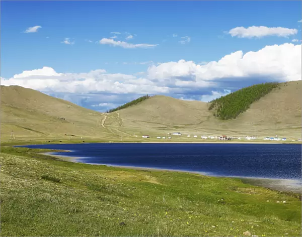 White Lake, Terkhiin Tsagaan Nuur, North Steppe, Arkhangai Aimag, Mongolia