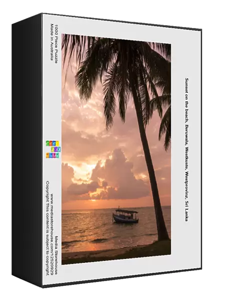 Sunset on the beach, Beruwala, Westkuste, Westprovinz, Sri Lanka