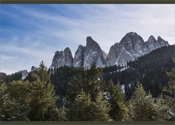 Odle mountains, from Val di Funes, Dolomites, South Tyrol, Italy