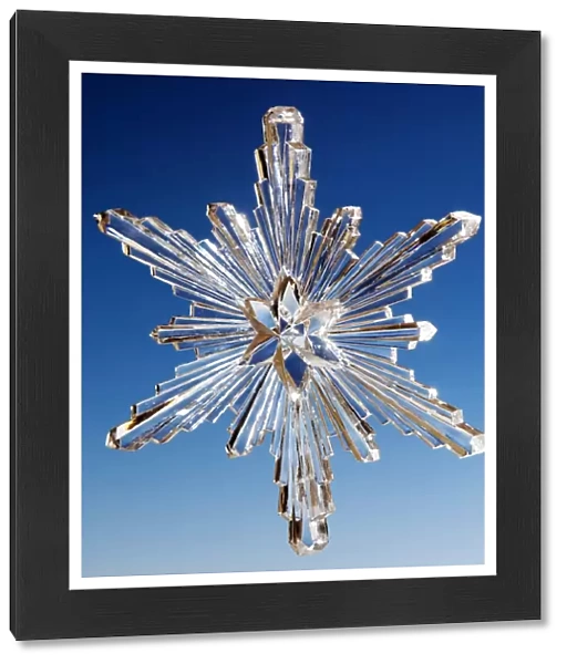 Christmas star as an ice crystal