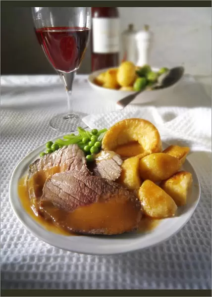 Roast beef Yorkshire pudding and gravy