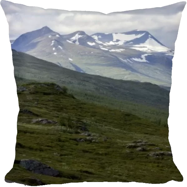 Panoramic view from Prinskullen mountain, Kvikkjokk, Norrbotten County, Sweden