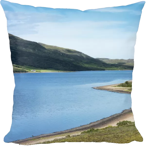 The 9. 5 km long and 1. 2 km wide freshwater Loch Hope, Inverhope, Northern Highlands, Scotland, United Kingdom