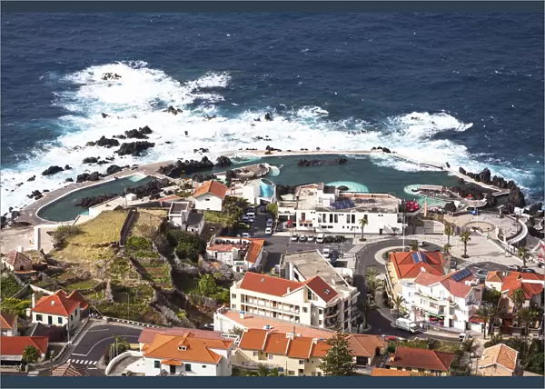 Porto Moinz with a sea water swimming pool, Lanceiros, Porto Moniz, Madeira, Portugal