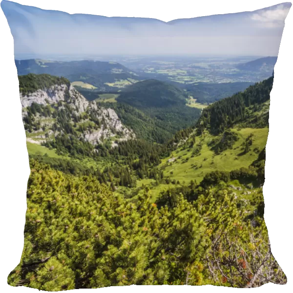 Hiking trail at Benediktenwand mountain ridge, Bavaria, Germany, Europe