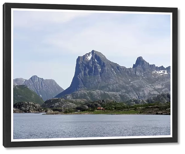 View from the fjord ferry at the Arctic Circle, Northern Norway, Norway, Scandinavia, Europe