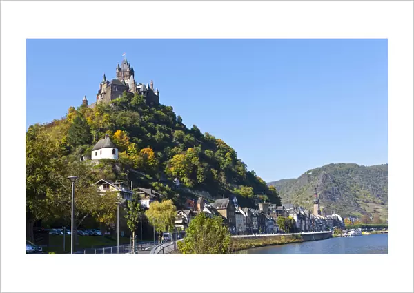 The Reichsburg Cochem castle in Cochem on the Moselle, Rhineland-Palatinate, Germany, Europe