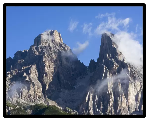 Mount Cristallo, 3221 m, and Mount Popena, 3152 m, , Dolomites, Alto Adige, South Tirol, Alps, Italy, Europe