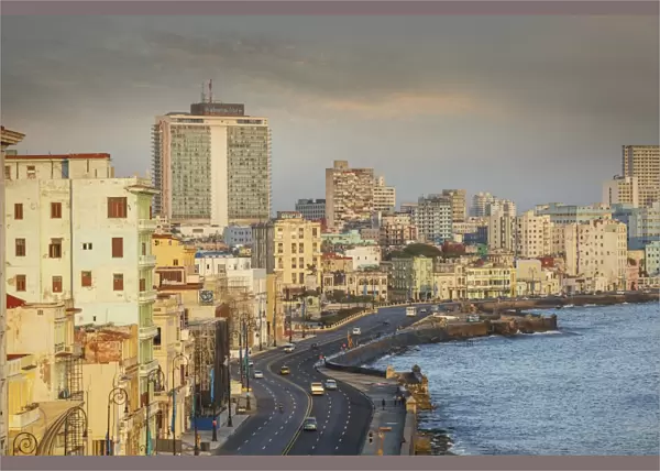 Havana. View of El Malecon an the Vedado district