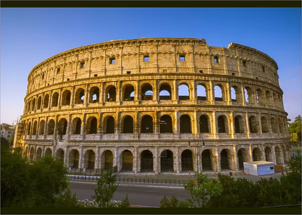Rome, Lazio, Italy. Colosseum at sunrise