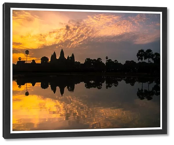 Angkor Wat reflection in the early morning of Siem Reap, Cambodia