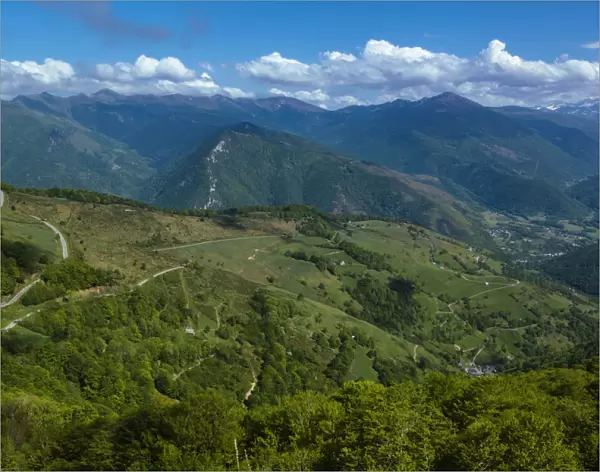View from the col d Aspin, national park of Pyrenees, Hautes Pyrenees, France