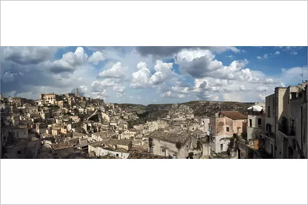 Large Size Panorama View Of Matera, Basilicata, Southern Italy