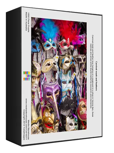 Carnival mask and feathers