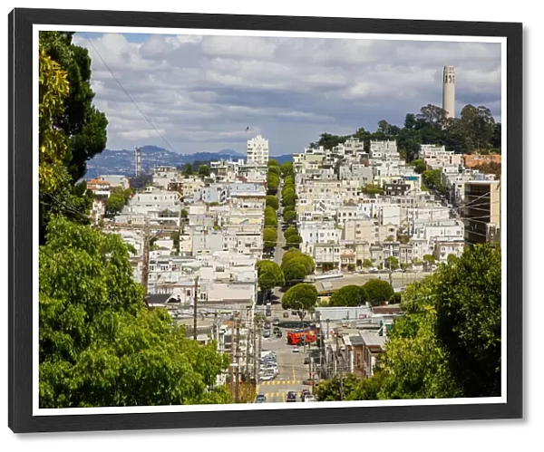 San Francisco streets and skyline, California, USA