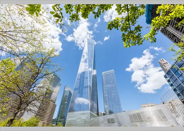 One World Trade Center in spring, New York, USA