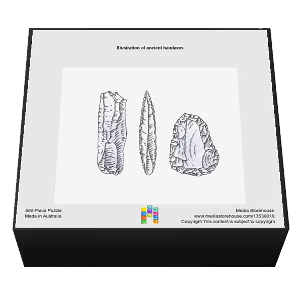 Illustration of ancient handaxes