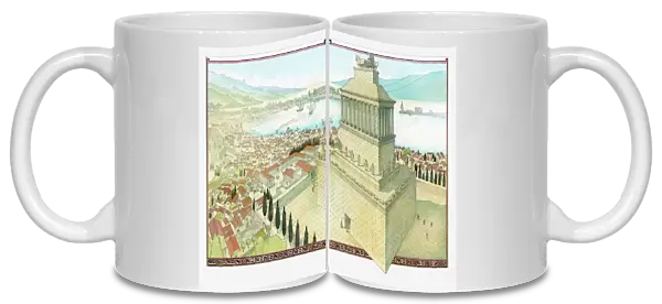 Illustration of the Mausoleum of Halicarnassus