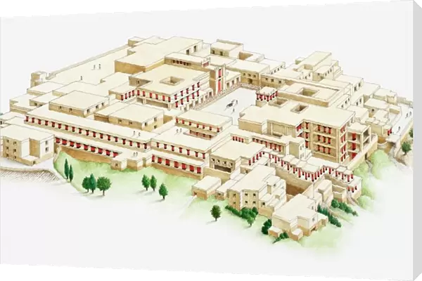 Illustration of palace of Knossos