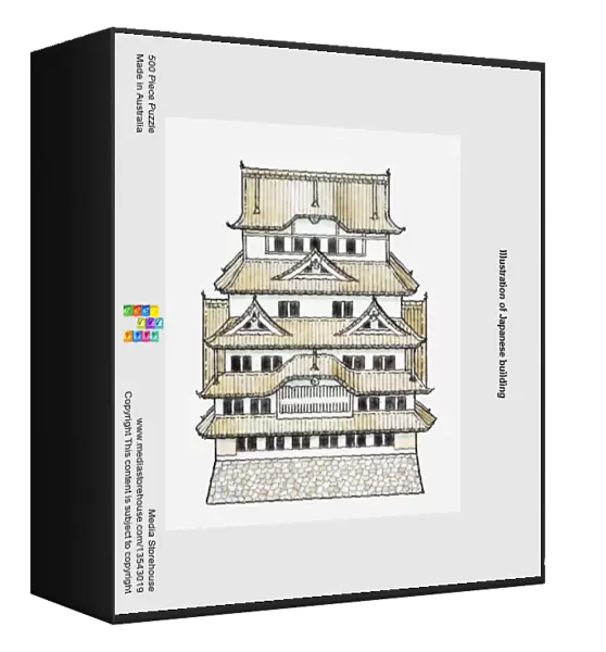 Illustration of Japanese building