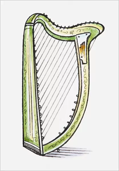Illustration of harp
