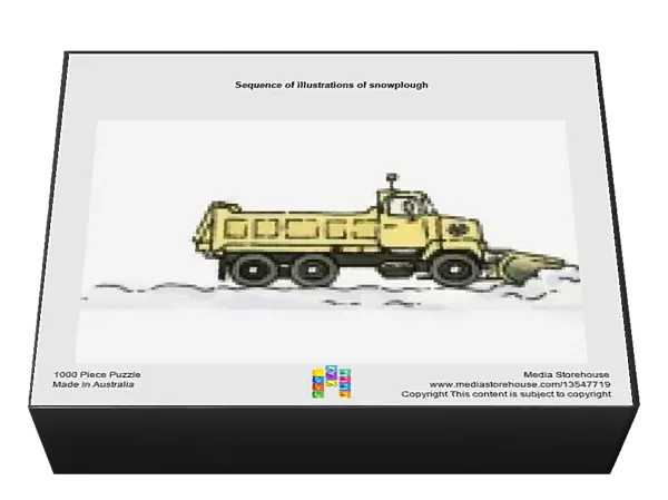 Sequence of illustrations of snowplough