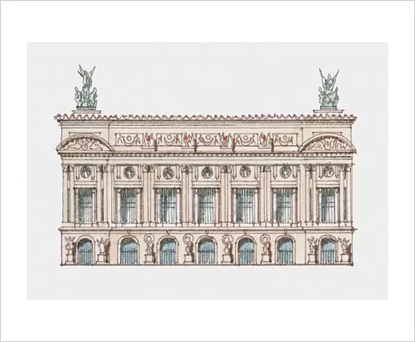 Illustration of Opera de Paris, France
