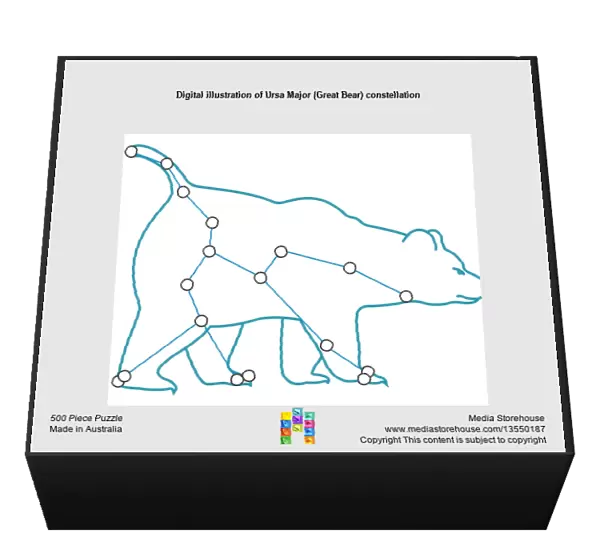 Digital illustration of Ursa Major (Great Bear) constellation