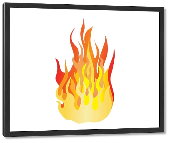 Digital illustration of flame rising from bonfire